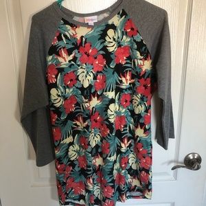 New La Roe long sleeve grey and flower design